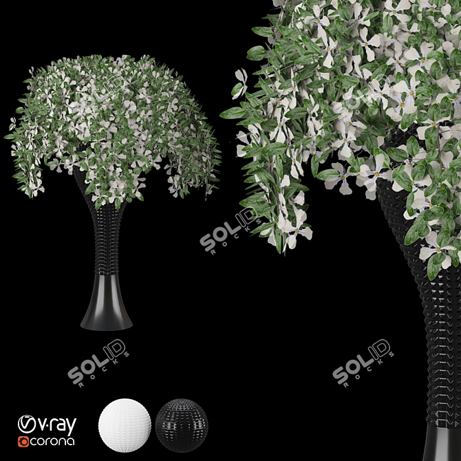 Blooming 3D Flower Model Kit 3D model image 2