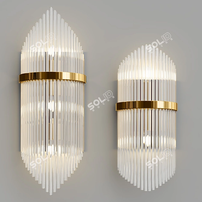 Modern Glass Sconce Lighting Collection 3D model image 2