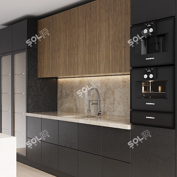 Modern Kitchen Island 3D Model 3D model image 3