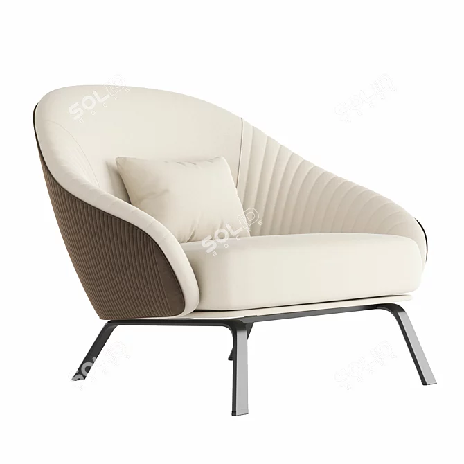 Whitney Elegant Armchair, VRay Render 3D model image 1