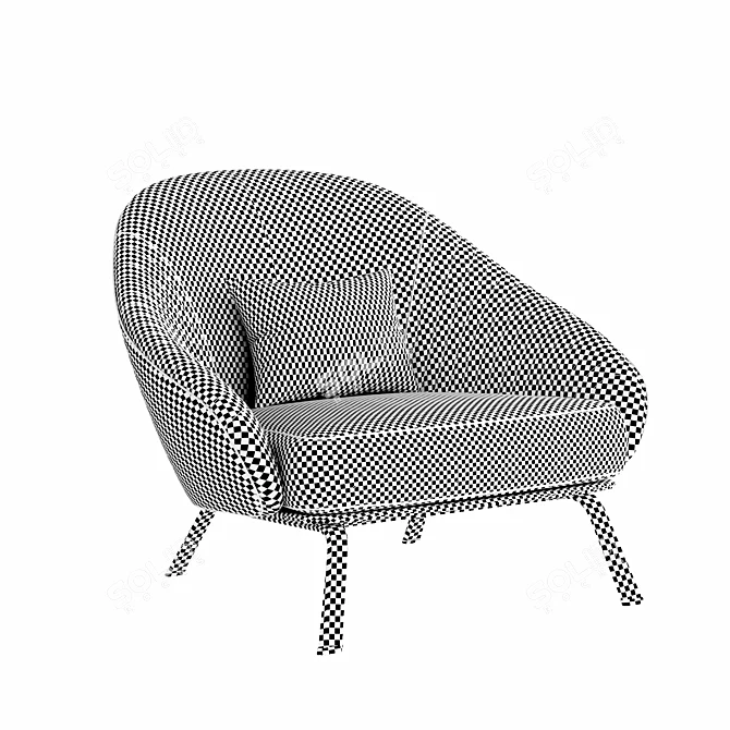 Whitney Elegant Armchair, VRay Render 3D model image 9