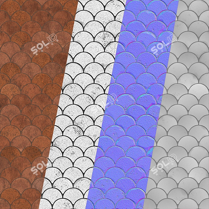 Brick Wall PBR Material Kit 3D model image 5