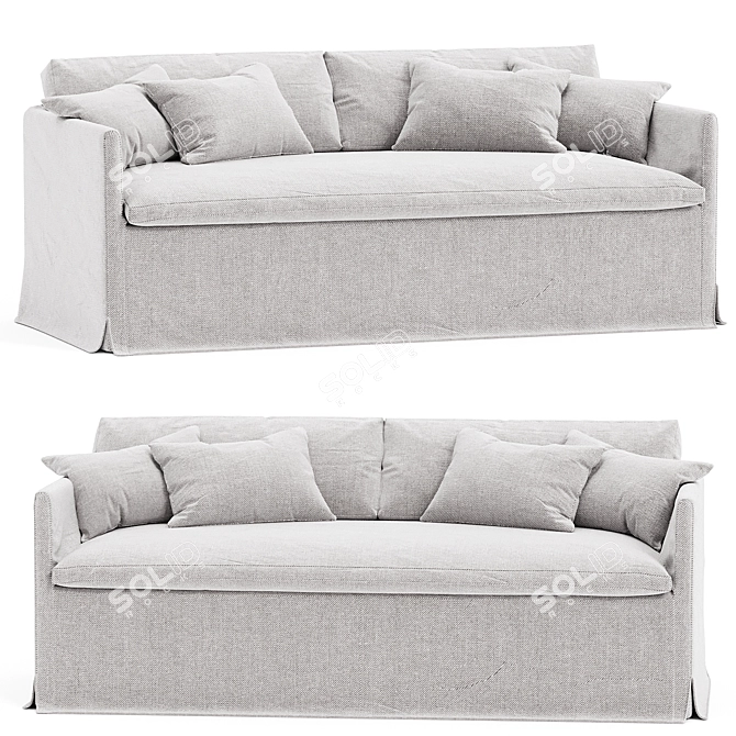 Cozy and Contemporary Gabriel Sofa 3D model image 1