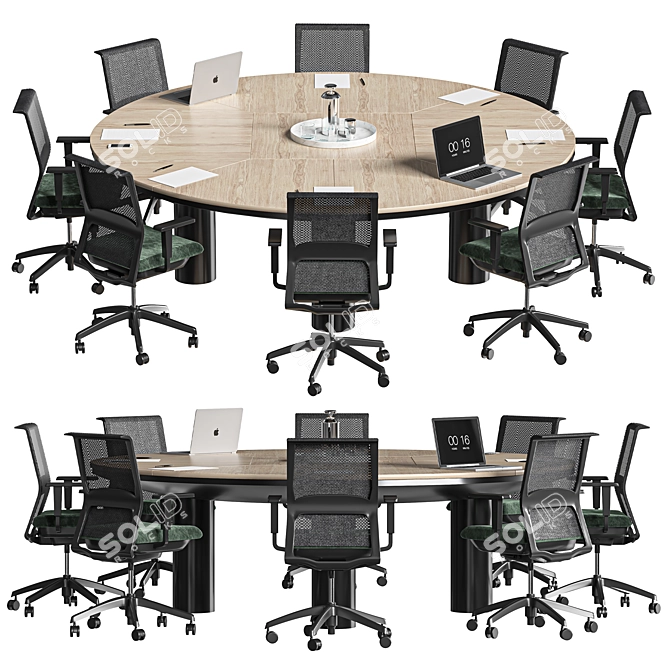  Sleek Modern Conference Table 3D model image 1