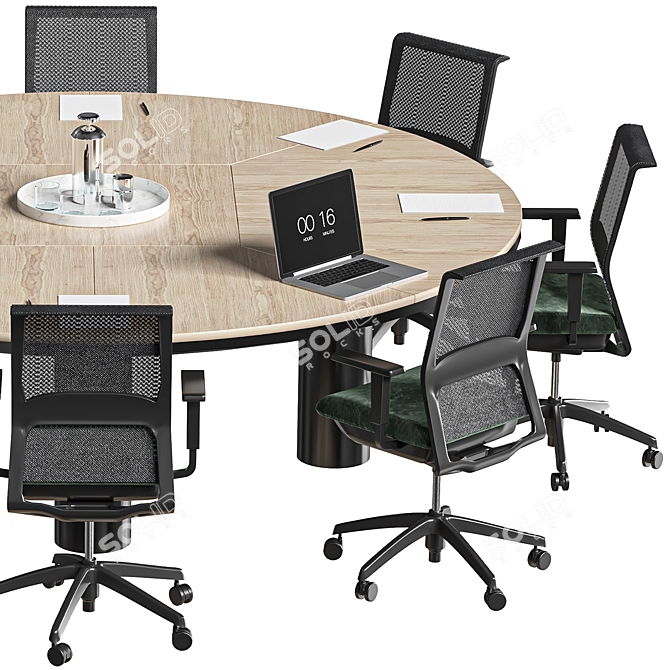  Sleek Modern Conference Table 3D model image 4