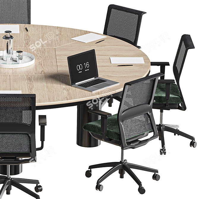  Sleek Modern Conference Table 3D model image 5