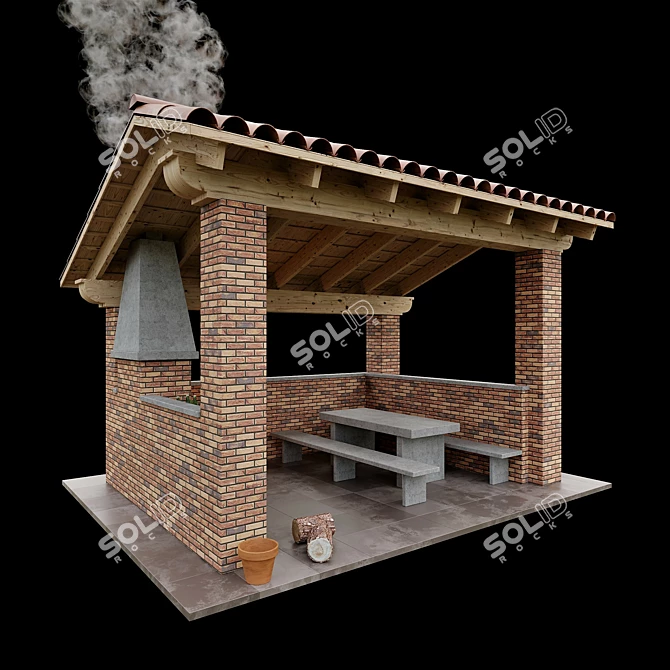 Gazebo BBQ Combo 2017 Kit 3D model image 3