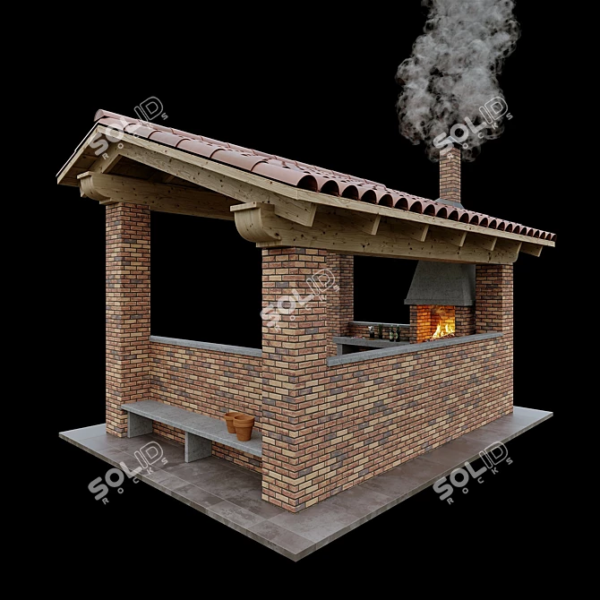 Gazebo BBQ Combo 2017 Kit 3D model image 4