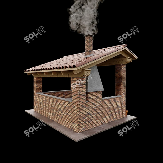 Gazebo BBQ Combo 2017 Kit 3D model image 9