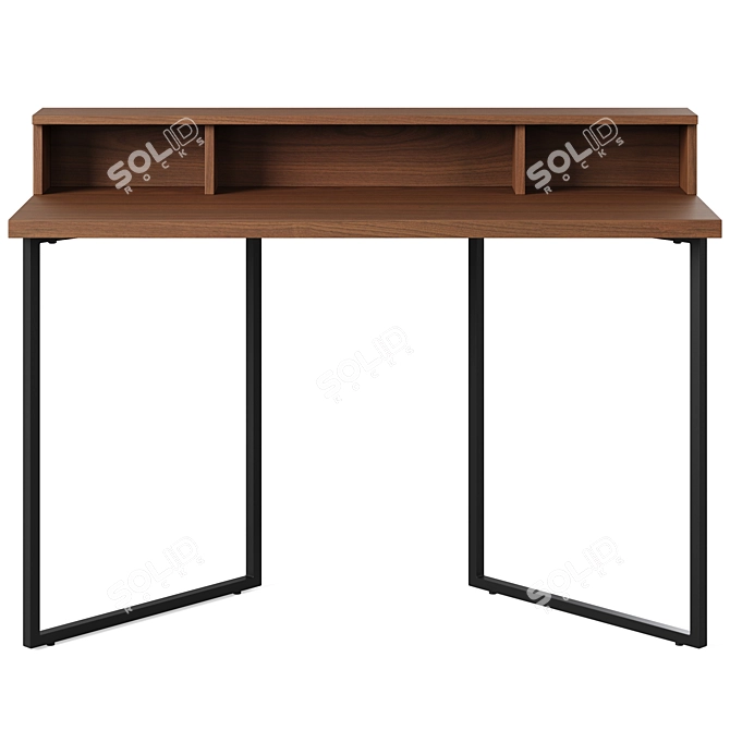 Elegant Sherwood Writing Desk 3D model image 2