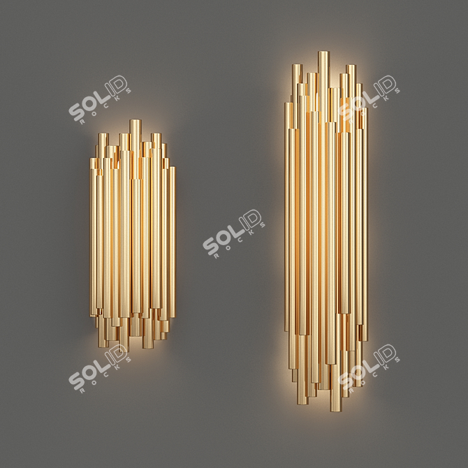 Sleek Brubeck Wall Sconces 3D model image 1