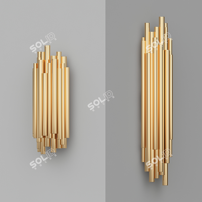 Sleek Brubeck Wall Sconces 3D model image 2