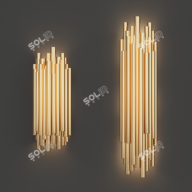 Sleek Brubeck Wall Sconces 3D model image 4
