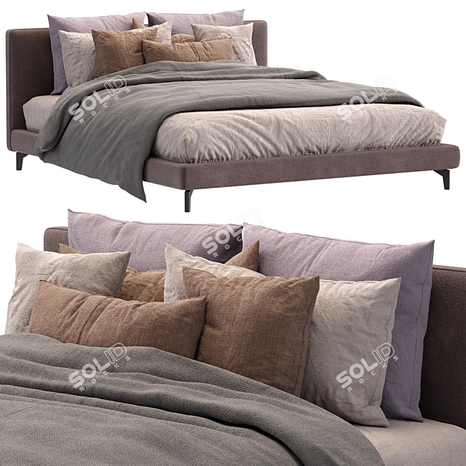 Meridiani Stone Up Bed Model 3D model image 1