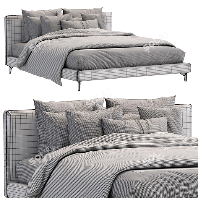 Meridiani Stone Up Bed Model 3D model image 6