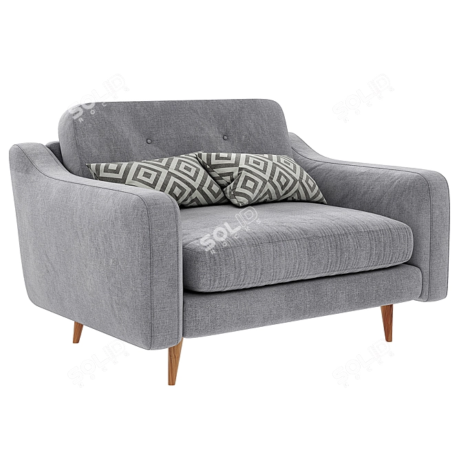 Phoebe Snuggler: Cozy Armchair Comfort 3D model image 1