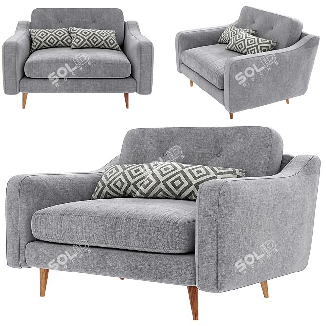 Phoebe Snuggler: Cozy Armchair Comfort 3D model image 2