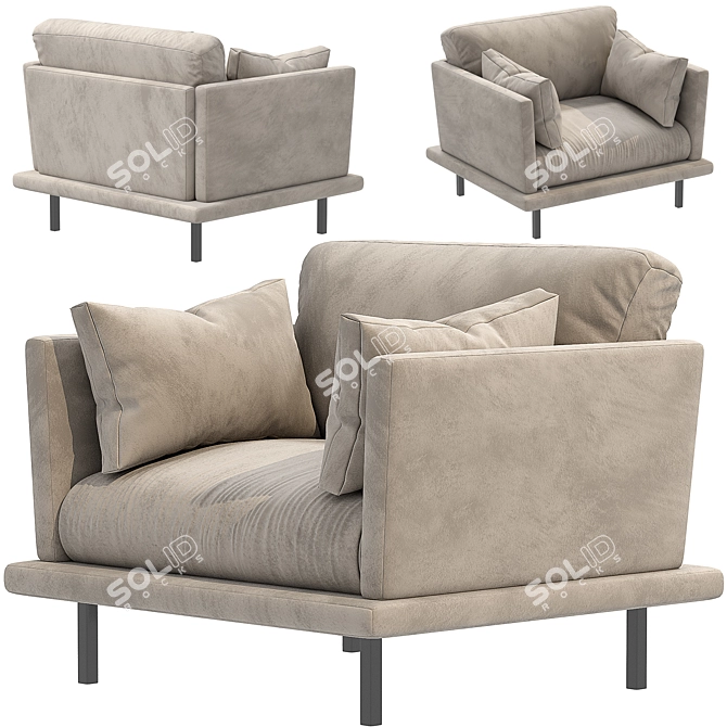 Modern Alfinosa Kreslo 2017 Chair 3D model image 2