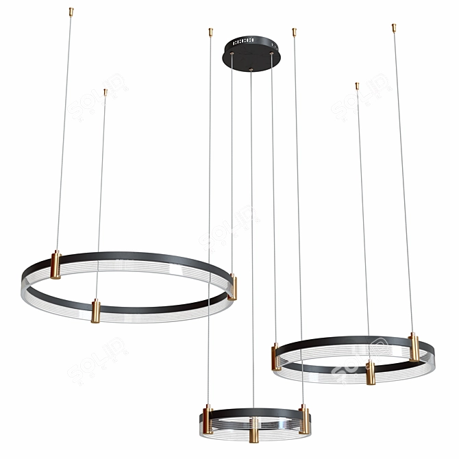  Modern LED Pendant Light Mercury A2185SP-3BK 3D model image 1