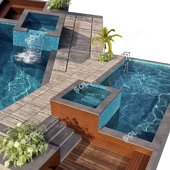 Water Caustic Visualization Asset 3D model image 3