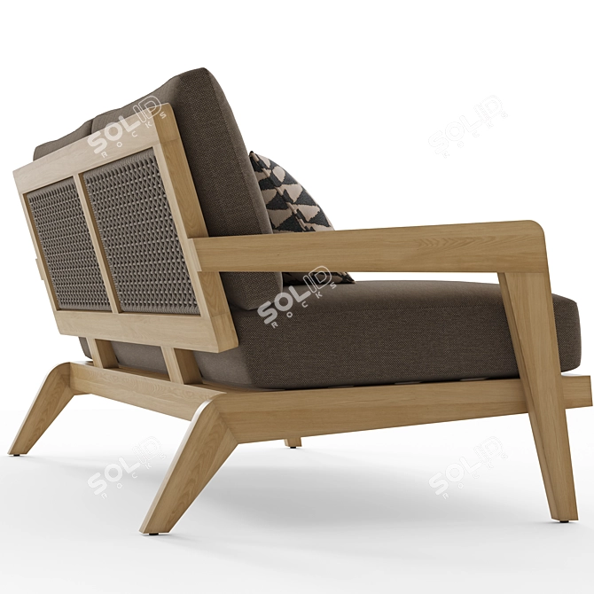 RH Avila Teak Sofa 72 3D model image 2