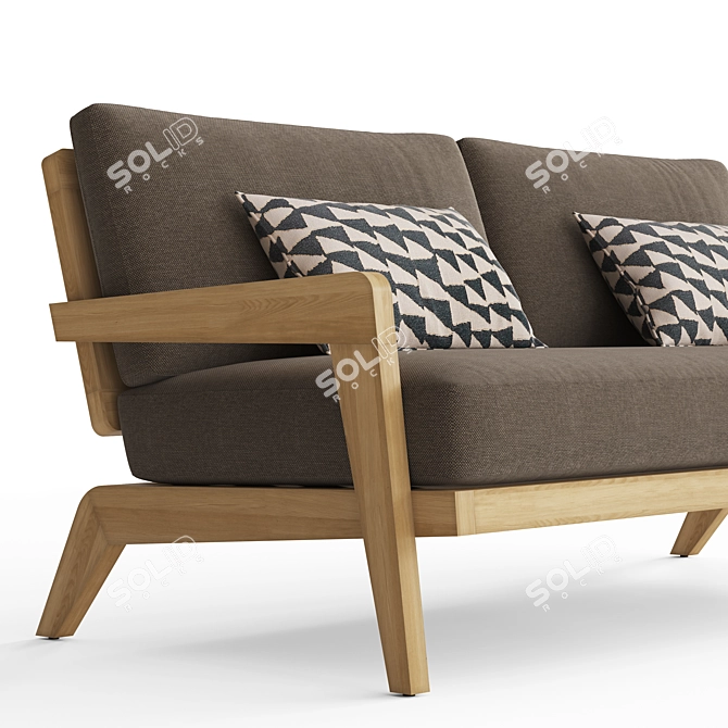 RH Avila Teak Sofa 72 3D model image 3