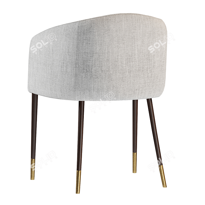  Asher Dining Armchair in Polo Club Toast 3D model image 2