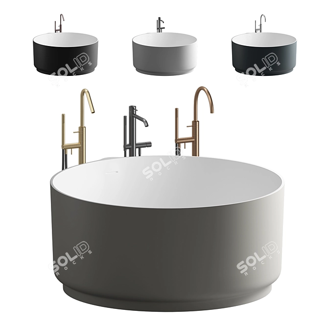 Agape In-Out Tub Set 3D model image 1