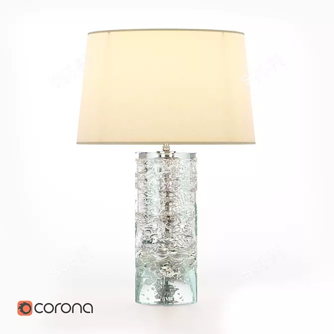 Bohemian Crystal Ice Texture Lamp 3D model image 2