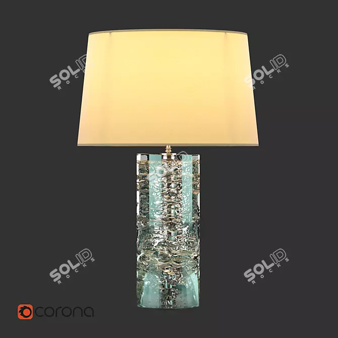 Bohemian Crystal Ice Texture Lamp 3D model image 8