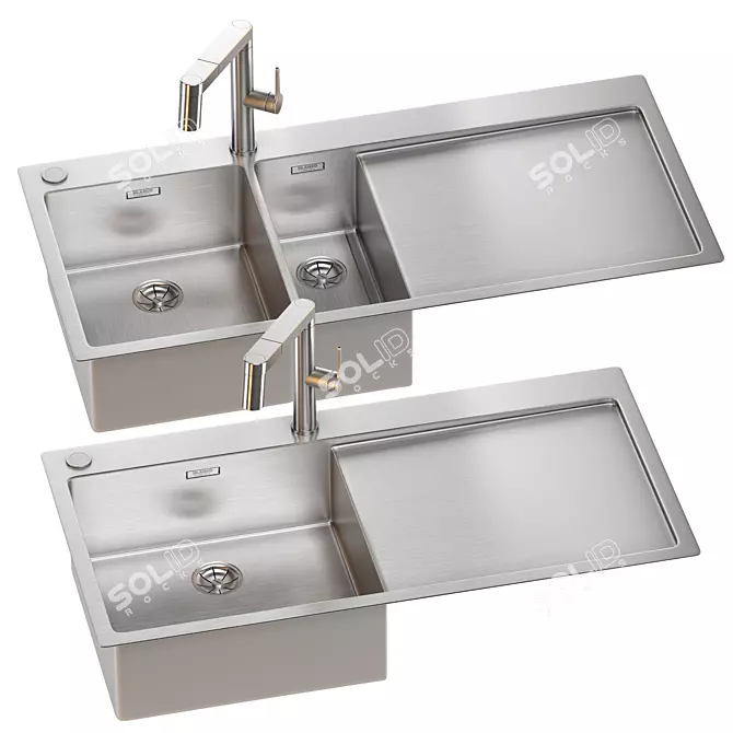 BLANCO Claron Sink Set & Faucet 3D model image 2