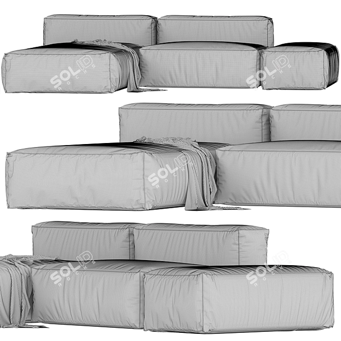 Modern V-Ray BOCA NAVI Sofa 3D model image 2