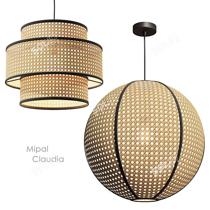 Ellos Home Pendant Light Duo 3D model image 1