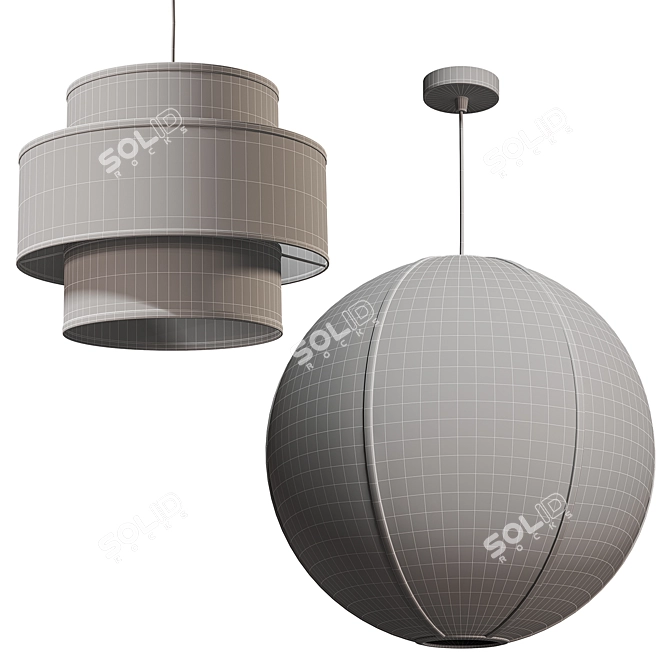 Ellos Home Pendant Light Duo 3D model image 4