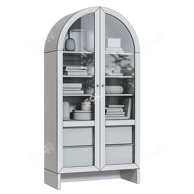 Mason Storage Cabinet with Textures 3D model image 7