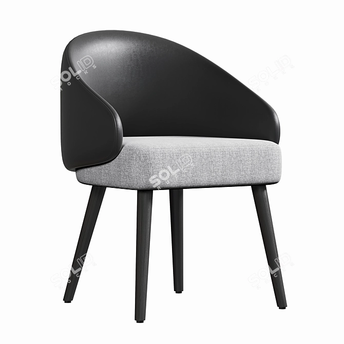 Sleek Minotti Lawson Chair 3D model image 1