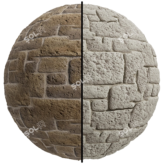 Vesuvio Stone Texture Set 3D model image 1