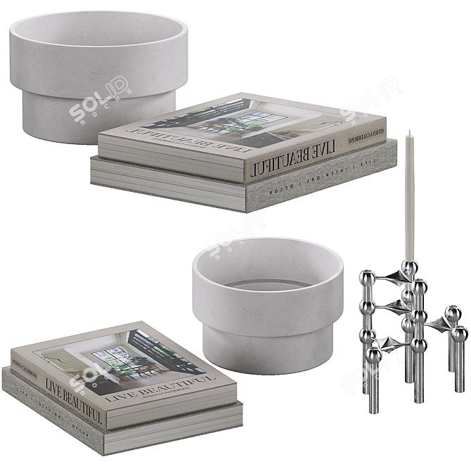 Decorative Set for Coffee Table 3D model image 1