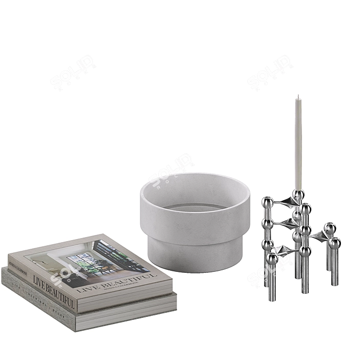 Decorative Set for Coffee Table 3D model image 2