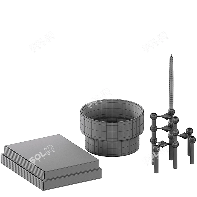 Decorative Set for Coffee Table 3D model image 3