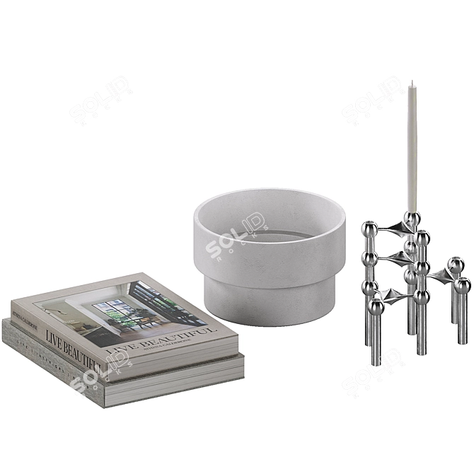 Decorative Set for Coffee Table 3D model image 4