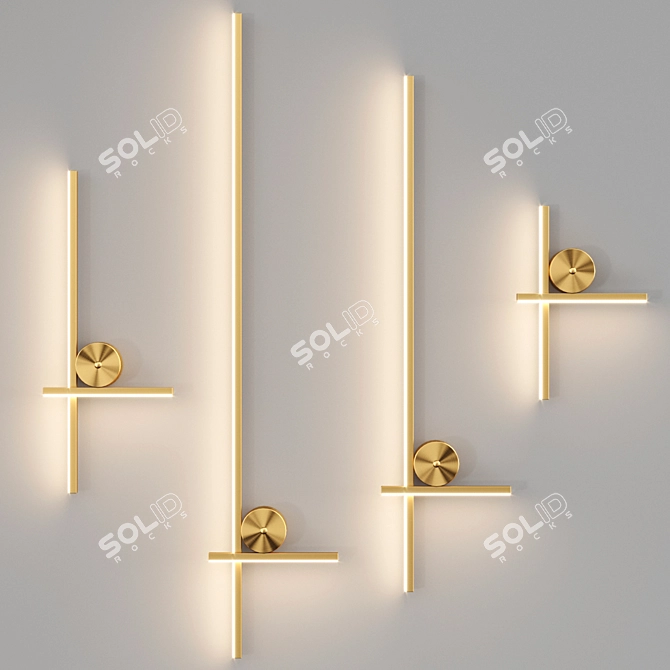 STICH LED Wall Light Fixture 3D model image 1