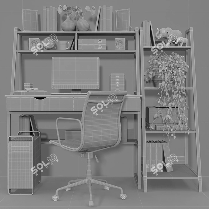 Dimensional Office Objects Kit 3D model image 5