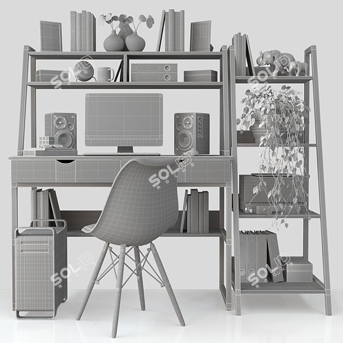 Dimensional Office Objects Kit 3D model image 14