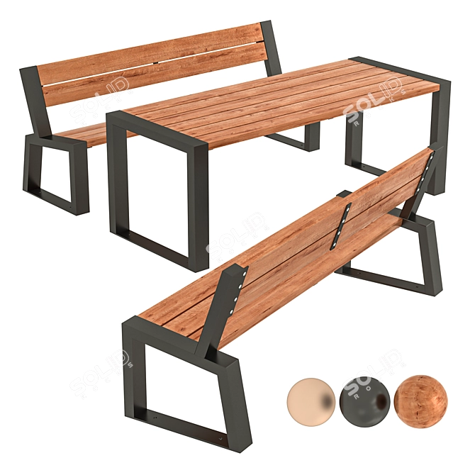 Outdoor Furniture Set Café №2 3D model image 1