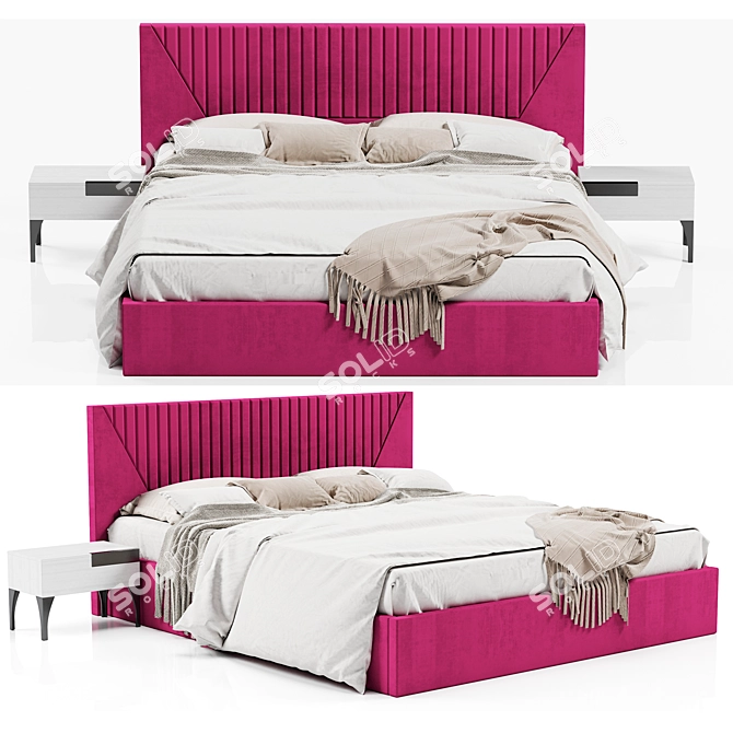 Modern Dynamic Greta Bed 3D model image 1