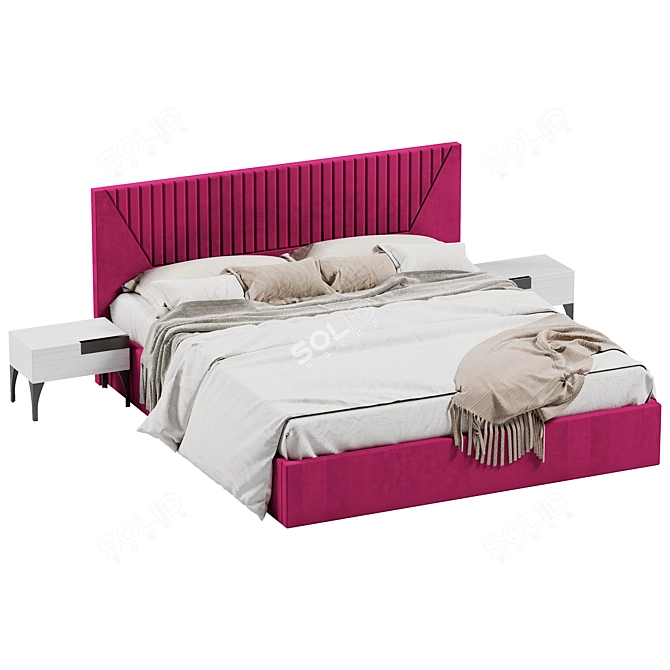 Modern Dynamic Greta Bed 3D model image 2