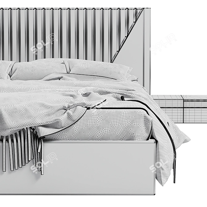 Modern Dynamic Greta Bed 3D model image 4