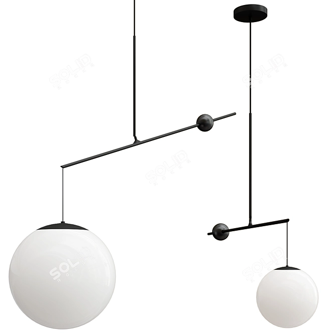 Malamata Glass Pendant Lamp by Luceplan 3D model image 1