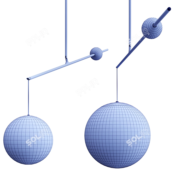 Malamata Glass Pendant Lamp by Luceplan 3D model image 3